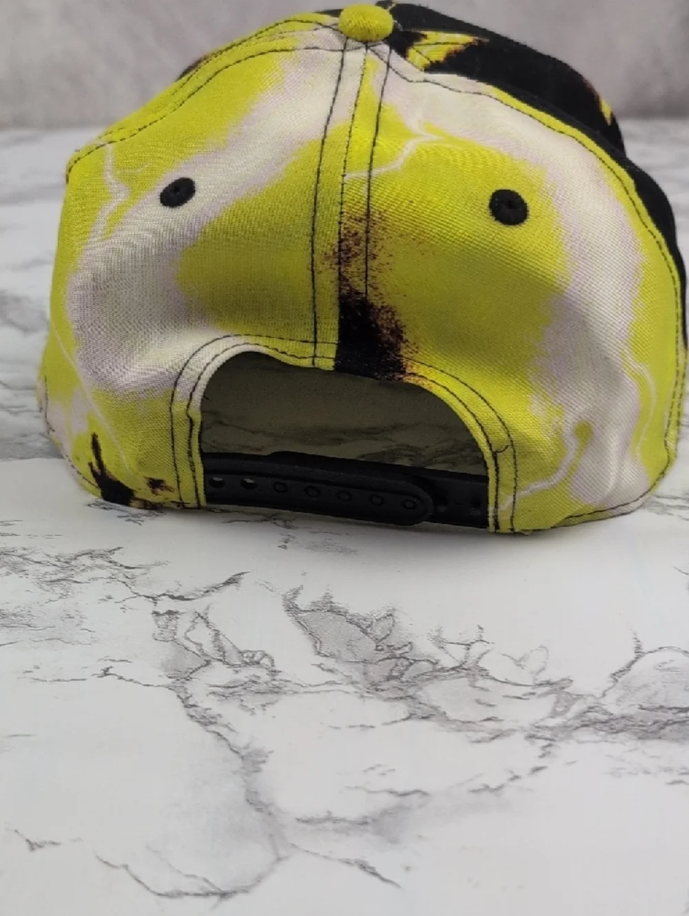 Pokemon Pikachu Tie Dye Lightning Bolt Snapback Hat - Black & Yellow Bioworld​